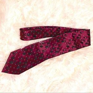 🌷 Ferucci🌷100% Silk Tie Burgundy Red